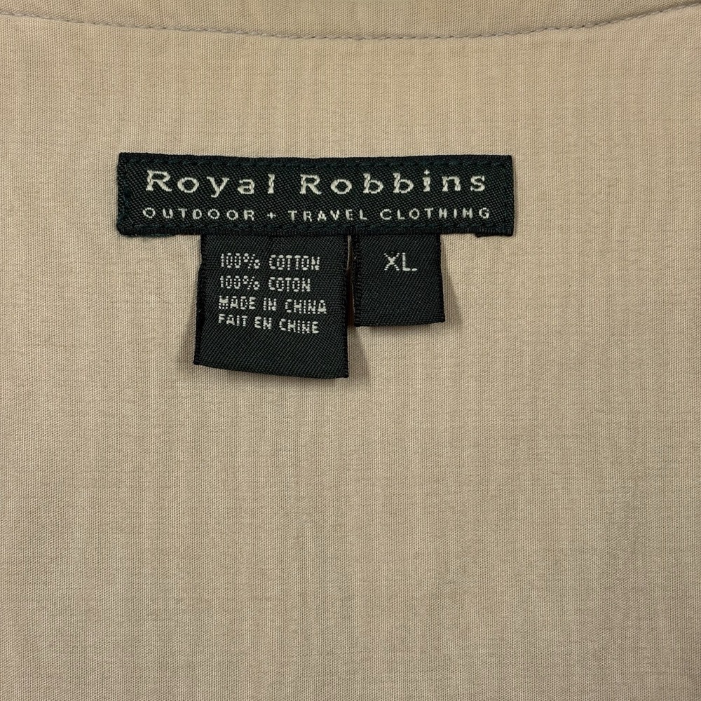 VTG Royal Robbins Mens Outdoor Utility Vest Size XL Khaki Fishing Hunting Field - Picture 6 of 13